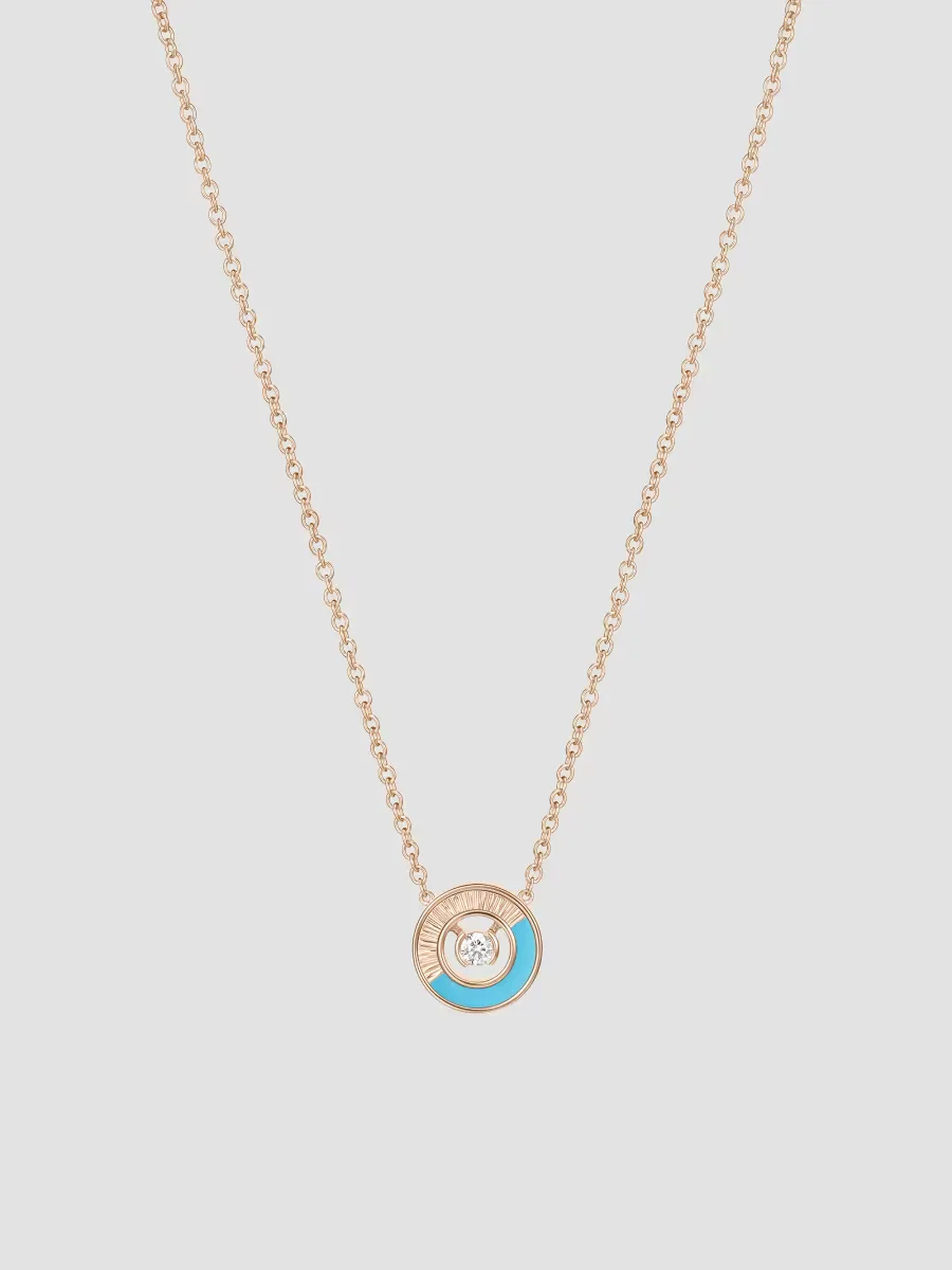 Possession 18K Rose Gold, Turquoise & 0.05 TCW Diamond Pendant Necklace by Piaget