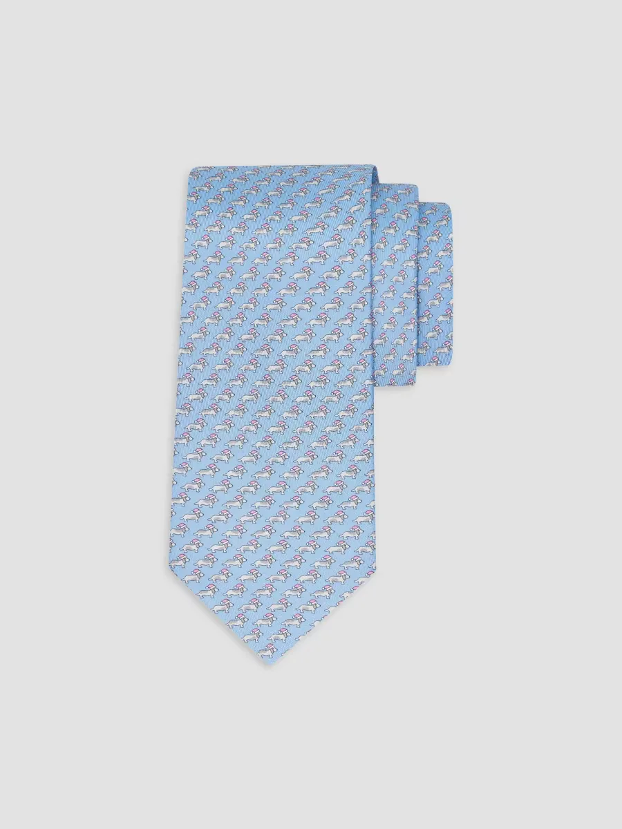 Dachshund-Print Silk Tie by Ferragamo