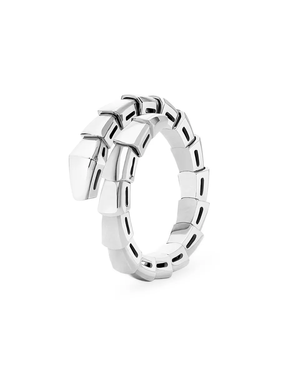 Serpenti Viper 18K White Gold Wrap Ring by BVLGARI