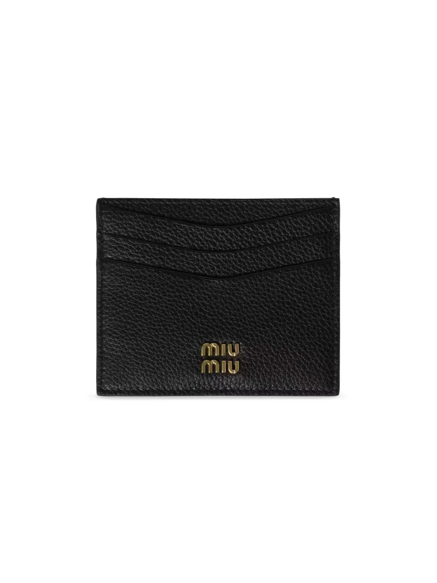 Leather Card Holder by Miu Miu