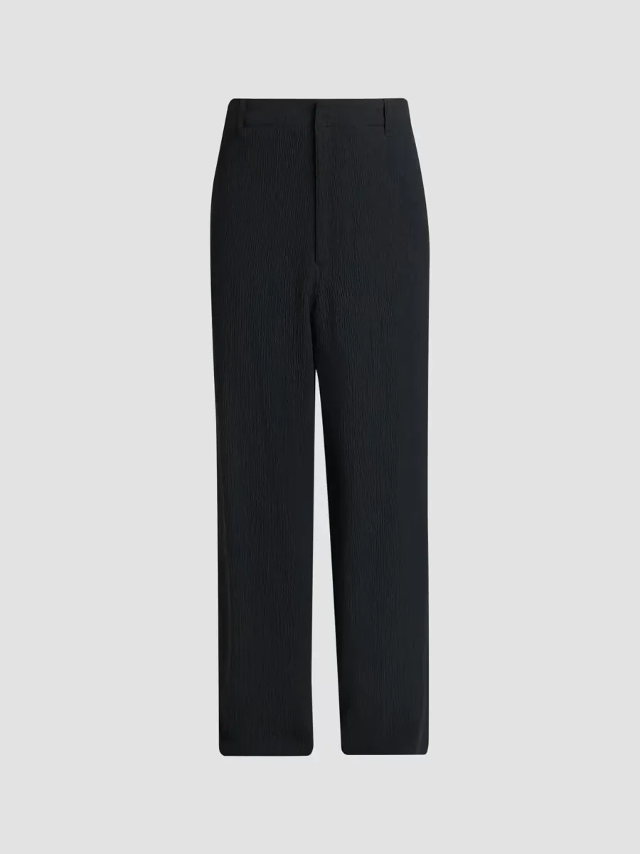Giorgio Armani Seersucker Wide-Leg Trousers by Armani