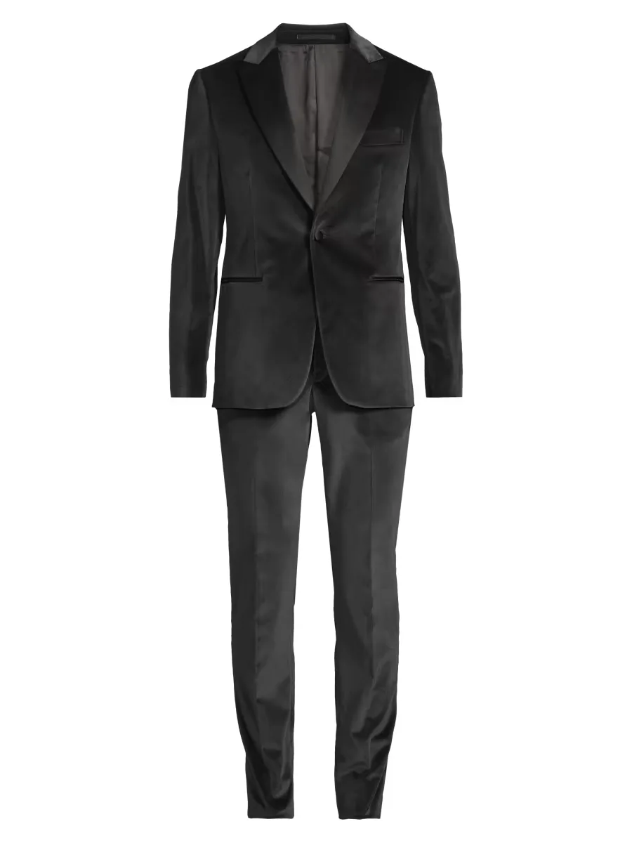 Satin-Lapel Velvet Tuxedo by Pal Zileri