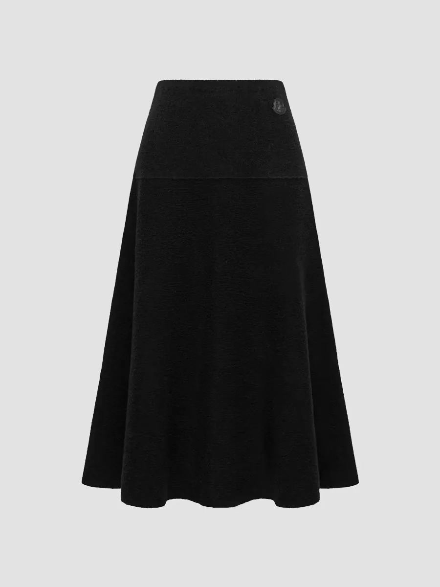 Midi Skirt in Boucle Wool Blend by Moncler