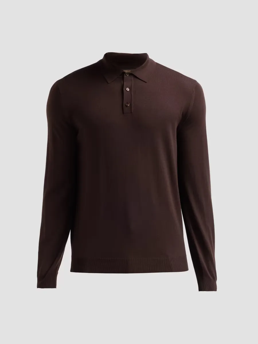Wool Knit Polo Shirt by Slowear