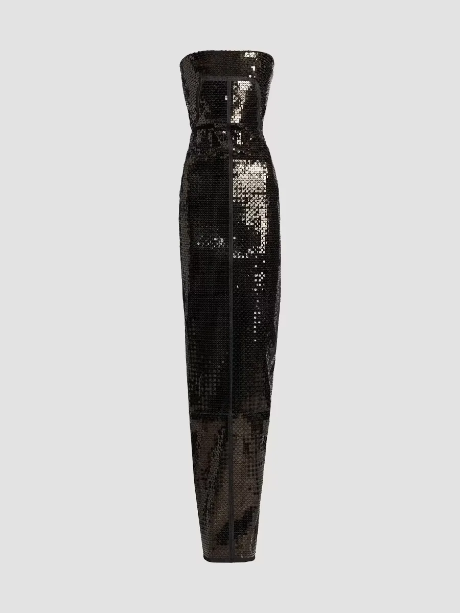Concordians Sequined Bustier Gown by Rick Owens