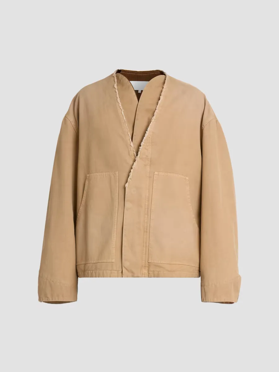 Drop-Shoulder Cotton Canvas Jacket by Maison Margiela