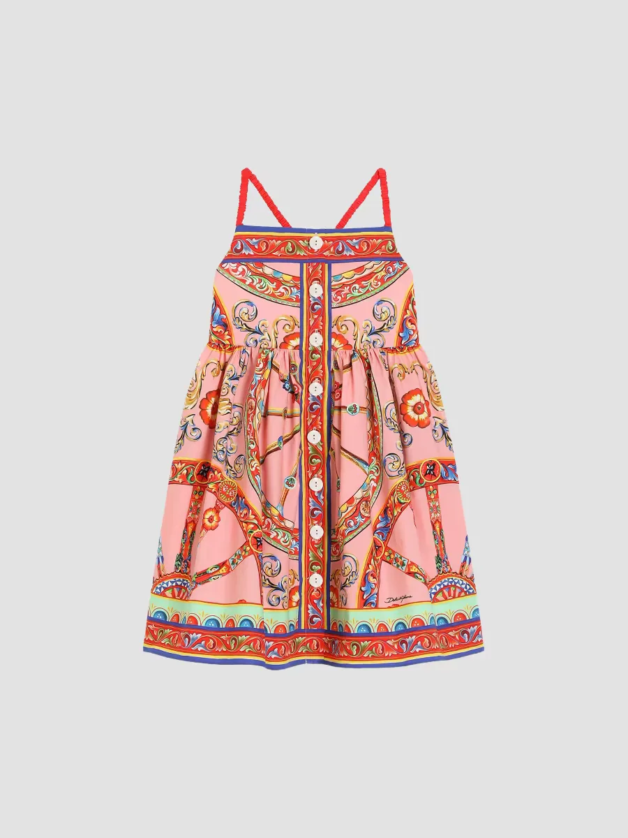 Carretto-Print Cotton Dress by Dolce & Gabbana