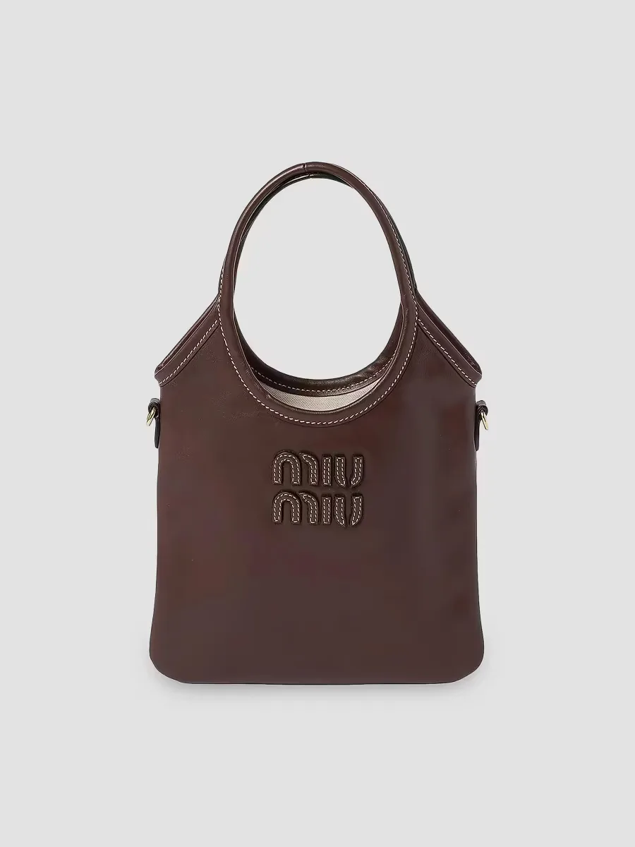 Ivy Leather Top Handle Bag by Miu Miu