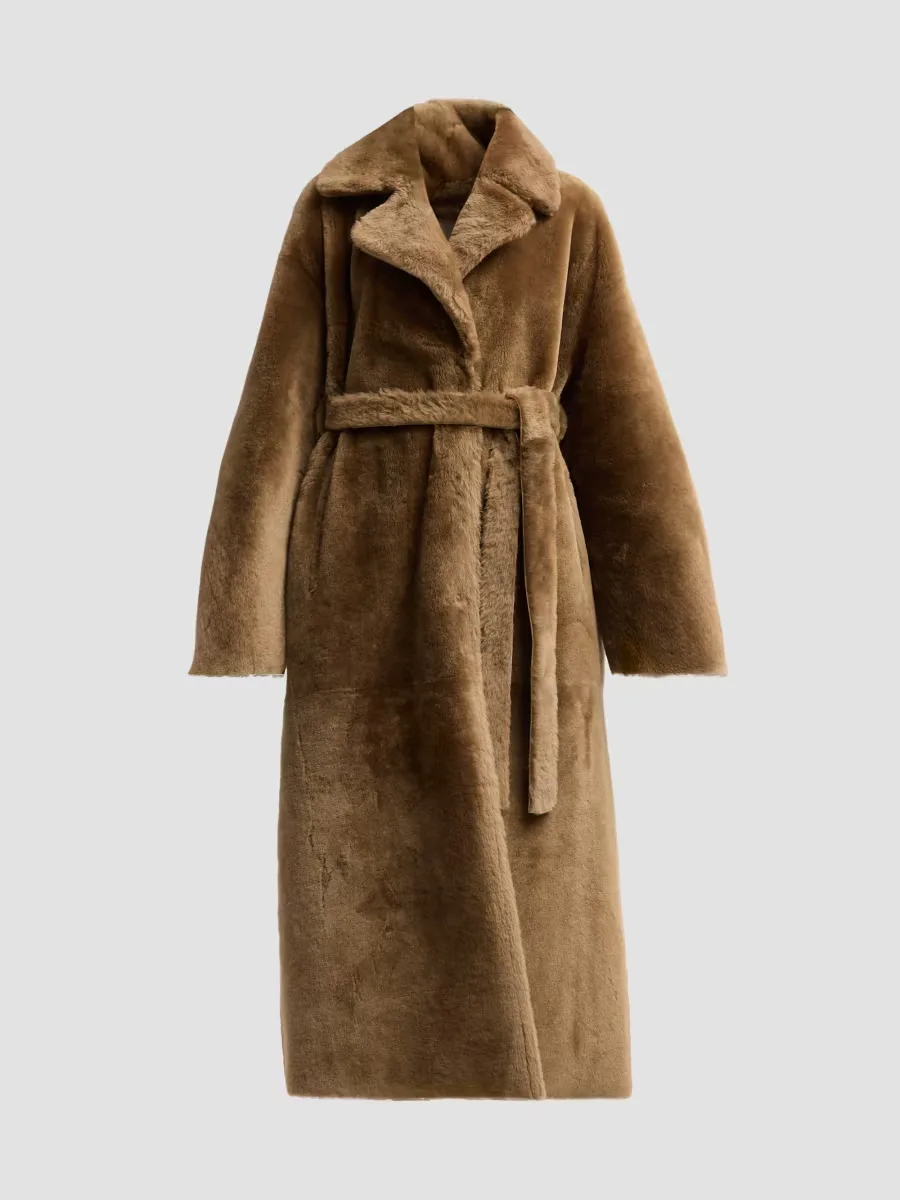 Rien Reversible Shearling-Leather Longline Coat
