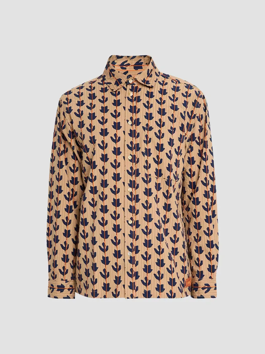 Structured Print Button-Front Shirt by Scotch & Soda