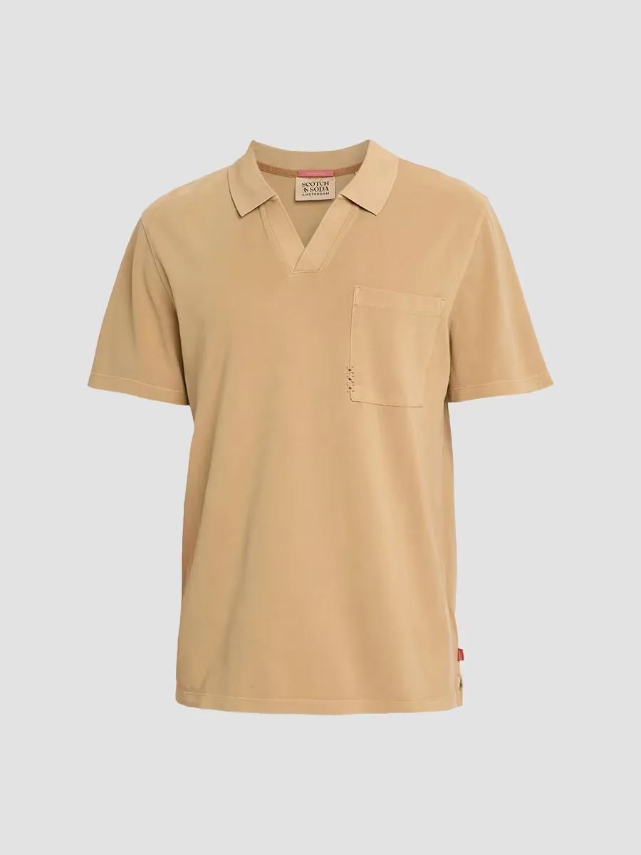 Garment-Dyed Piqu Pocket Polo Shirt by Scotch & Soda
