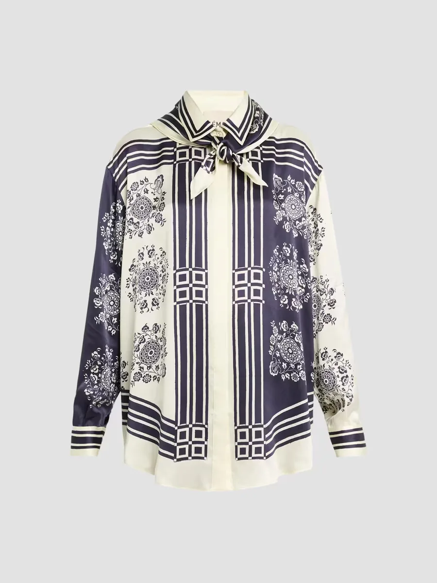 Banderra Silk Scarf Shirt by ALMAIS