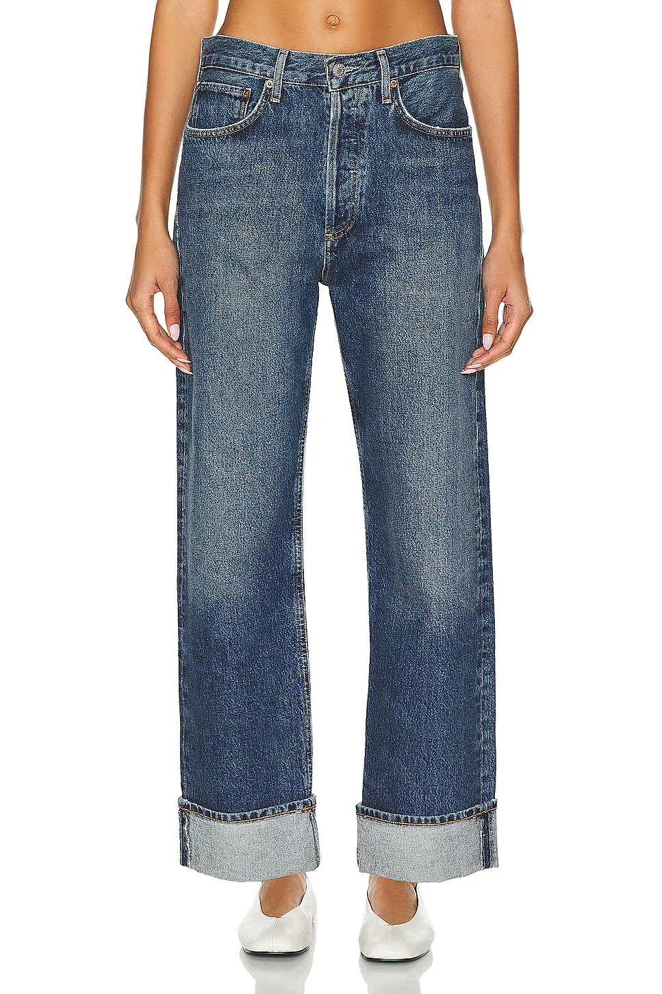 Fran Low Slung Easy Straight Jeans by AGOLDE