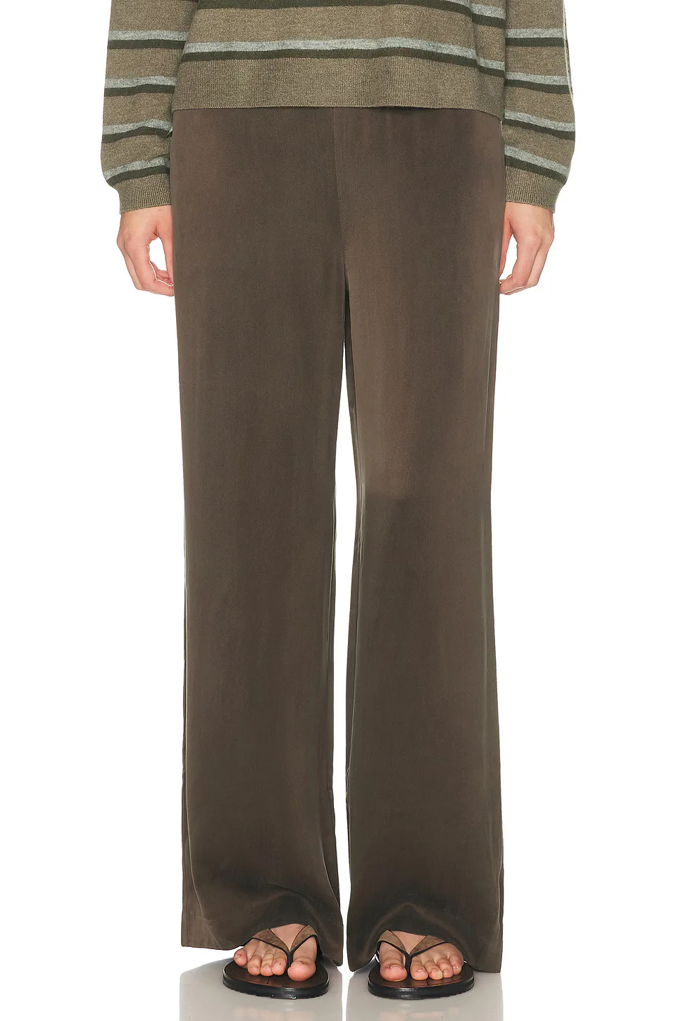 Loretta Wide Leg Washed Silk Pant by Eaves