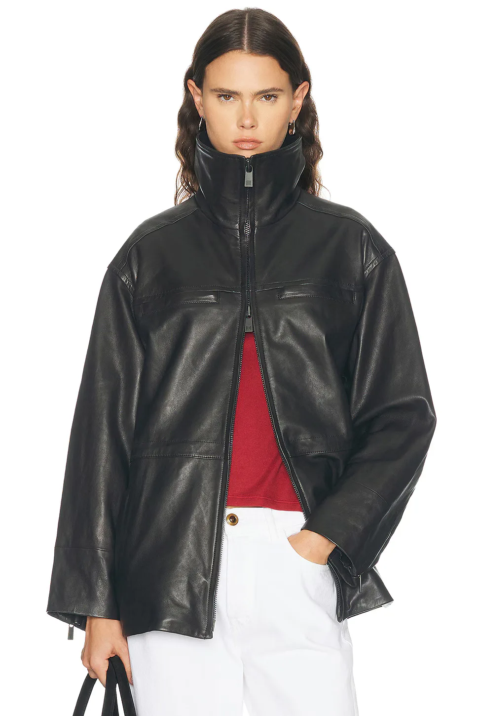 Niko Leather Parka Jacket by Eaves