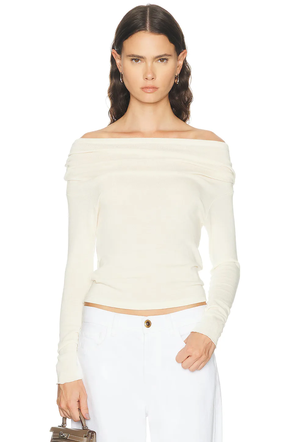 Off Shoulder Long Sleeve Tee