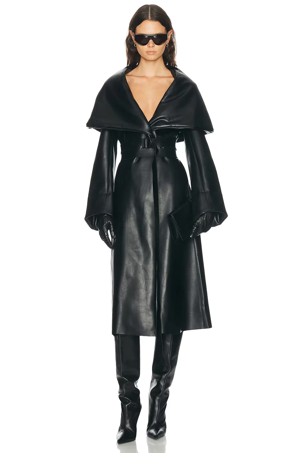 Shawl Collar Peplum Coat by Norma Kamali