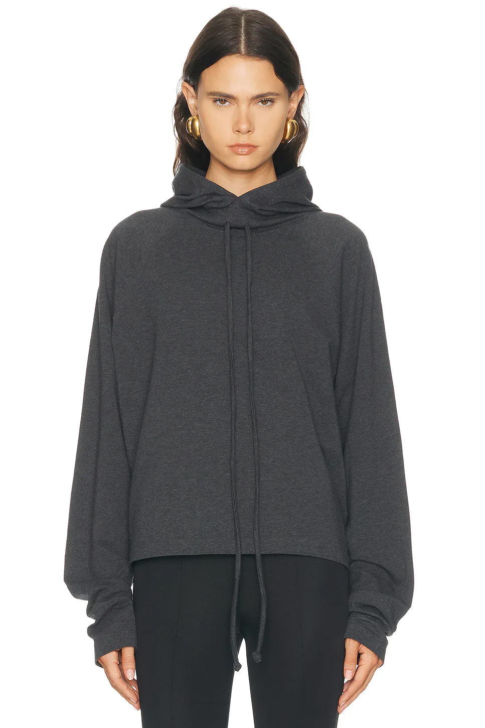 Oversized Raglan Sleeve Hooded Top by Norma Kamali