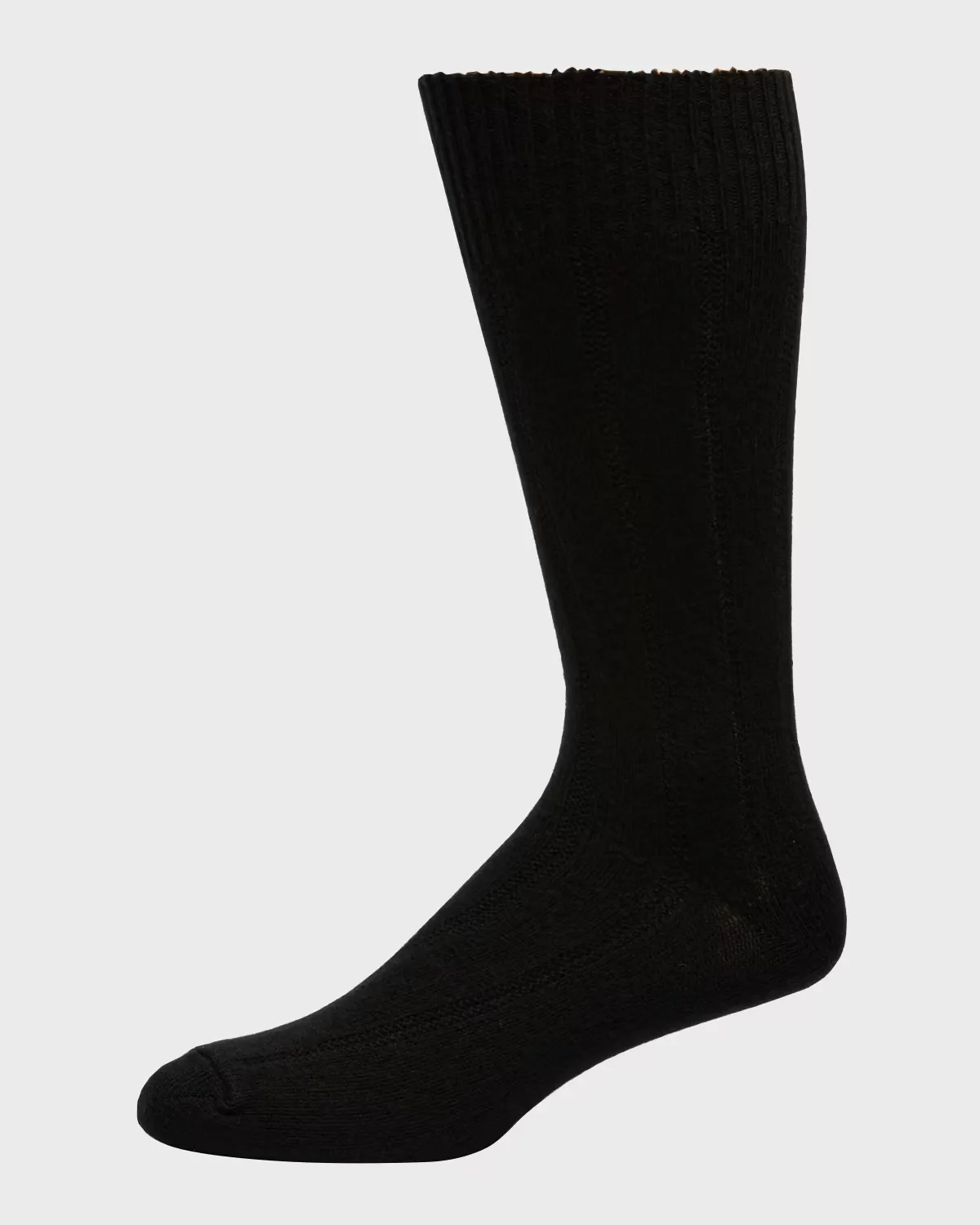 Rib Cashmere Crew Socks by Neiman Marcus