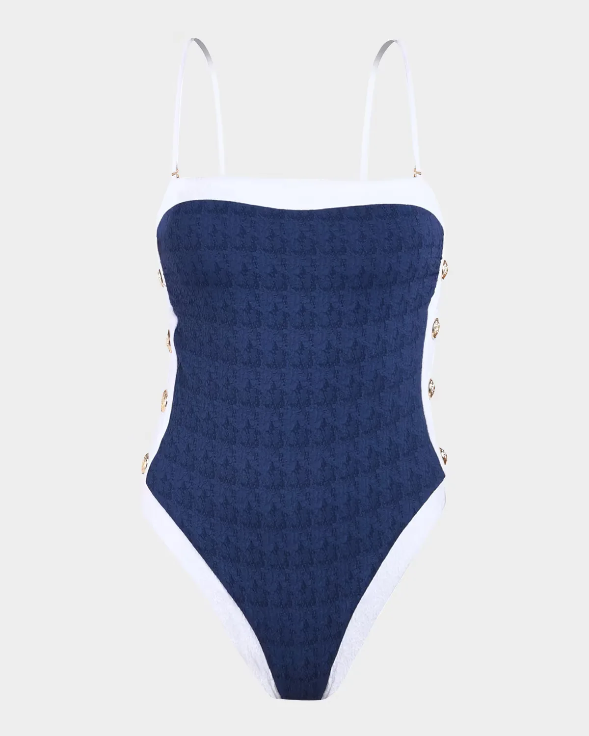Tory Colorblock Chic Bandeau One-Piece Swimsuit by L & apos;AGENCE