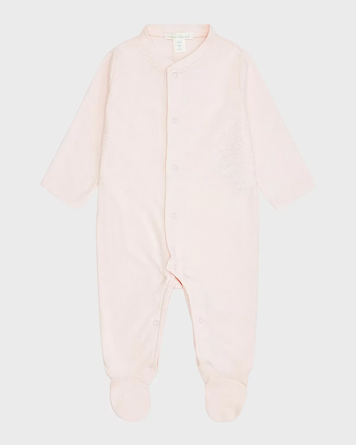 Pointelle Embroidered Angel Wing Footie by Marie-Chantal