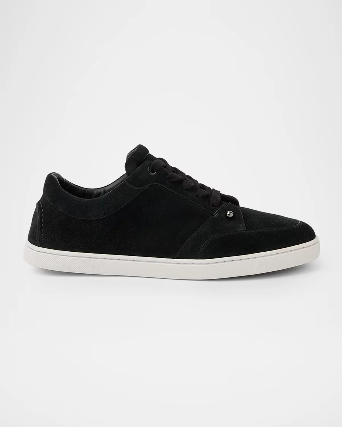 Chambelisneak Collar-Pin Suede Low-Top Sneakers by Christian Louboutin
