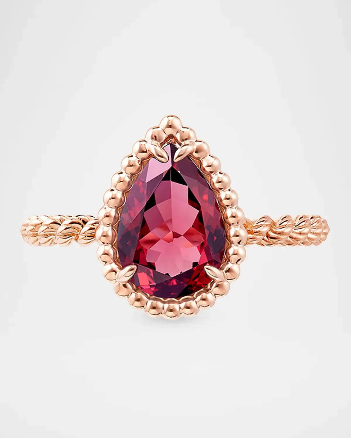 Pink Gold Serpent Boheme Rhodolite Garnet Small Ring by Boucheron