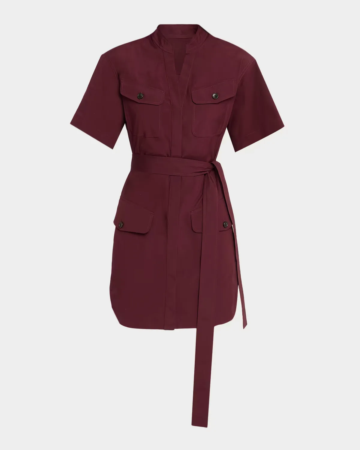 Quinn Short-Sleeve Twill Shirtdress by A.L.C.