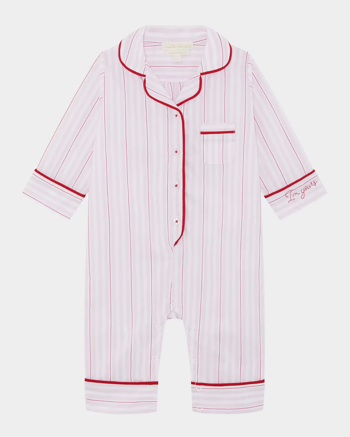 Valentine Striped Cotton Romper by Marie-Chantal