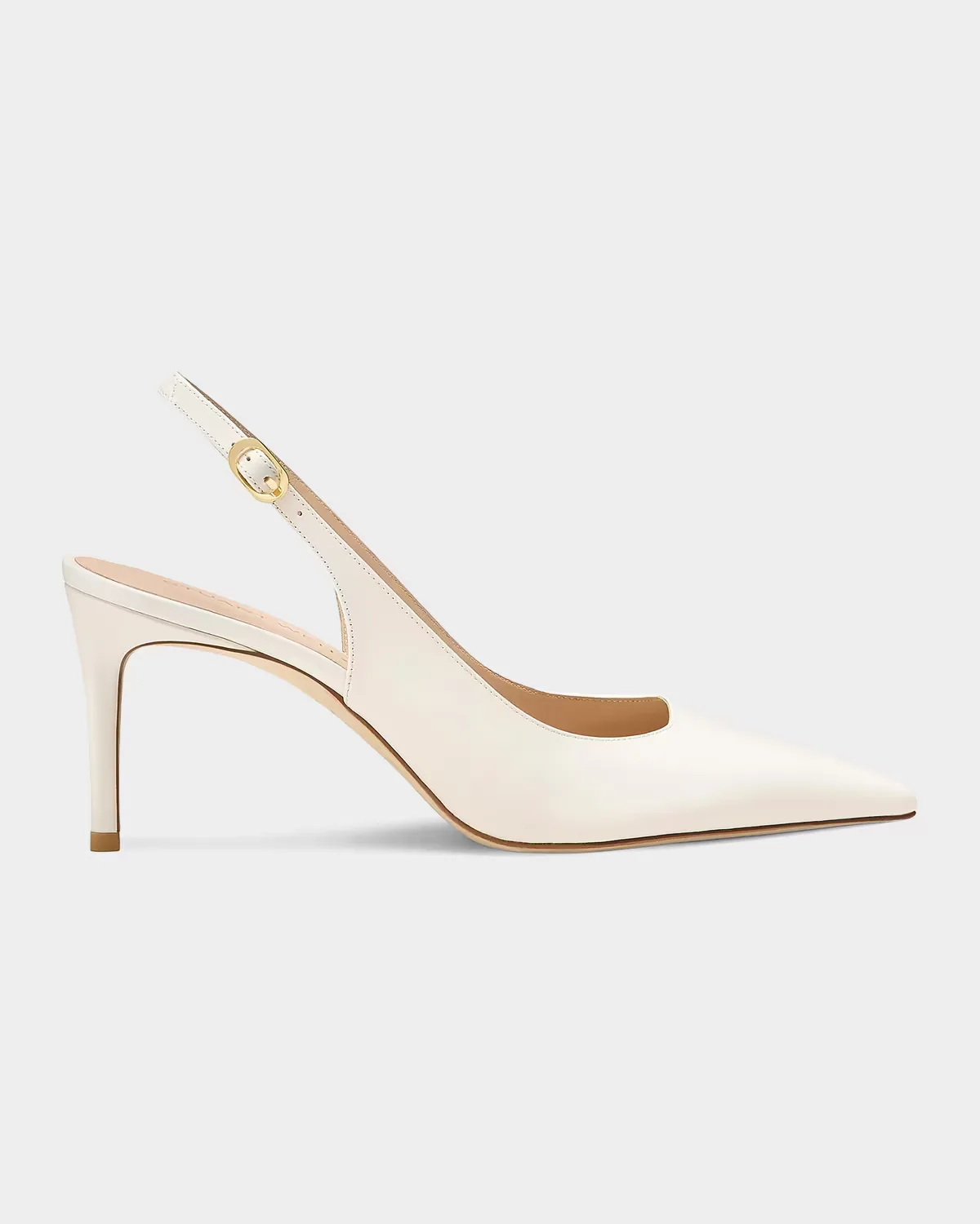 75mm Stuart Power Leather Slingback Pumps by Stuart Weitzman