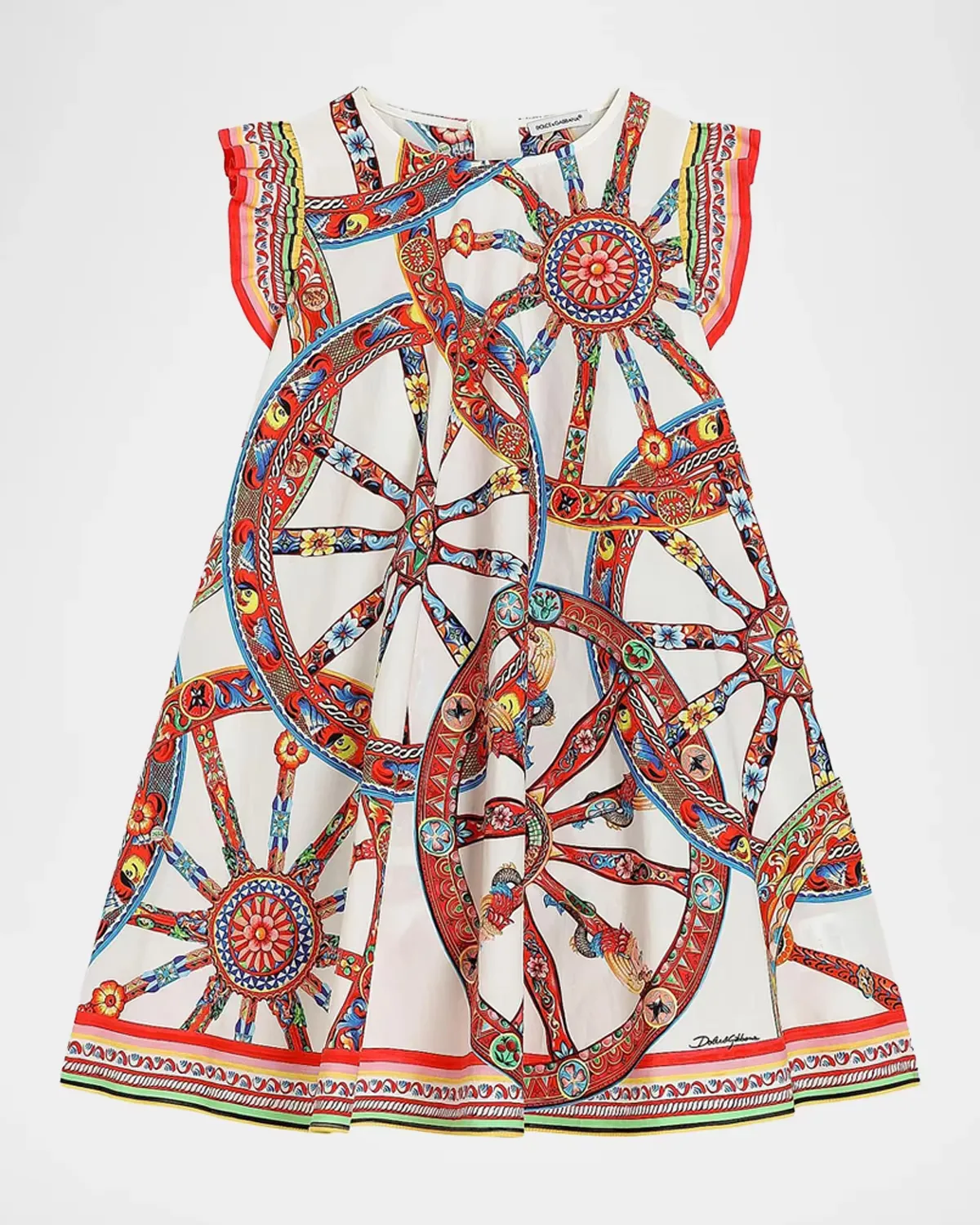 Carretto-Print Cotton Dress by Dolce & Gabbana
