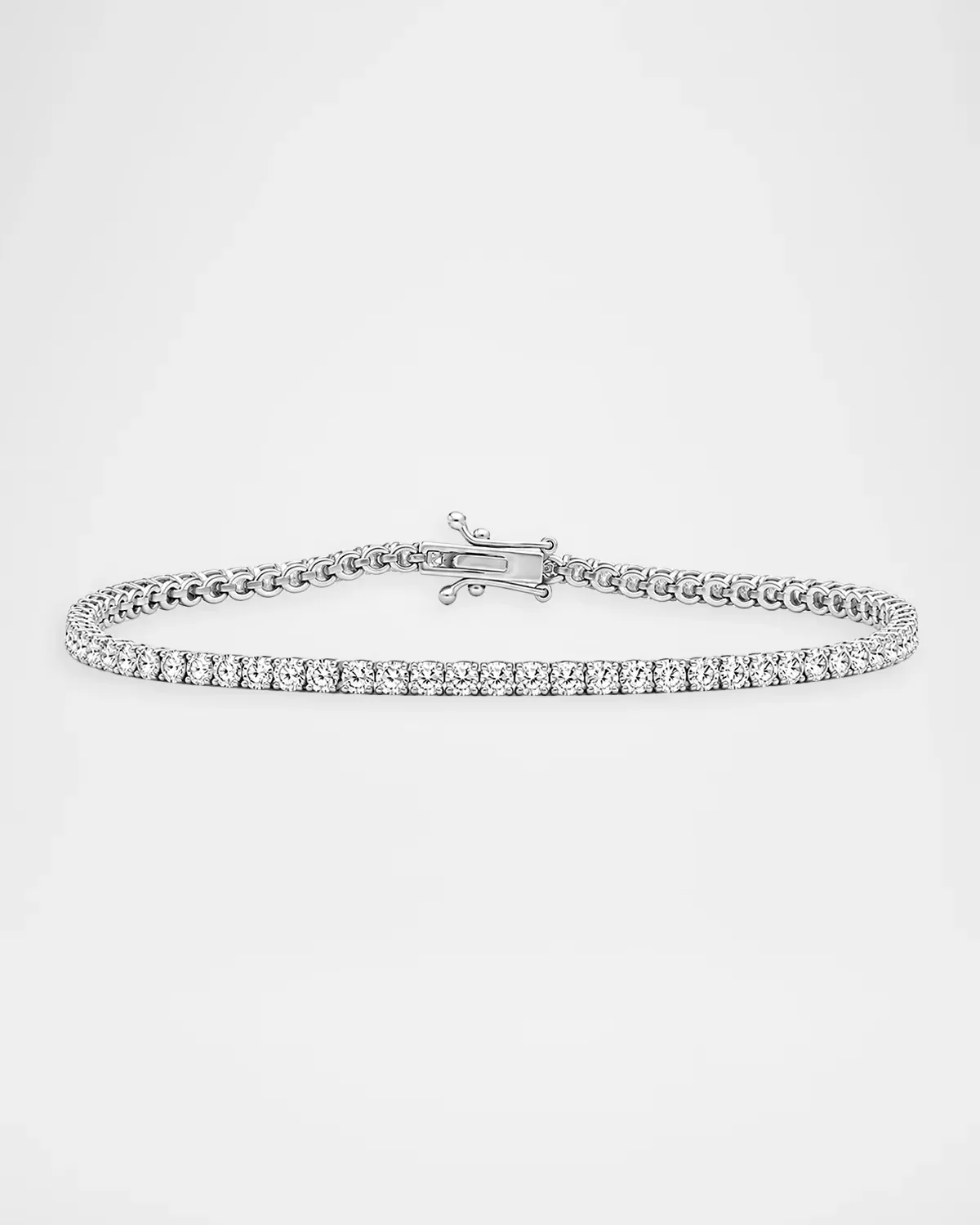 Lab-Grown Diamond 18K White Gold Tennis Bracelet, 3.0tcw