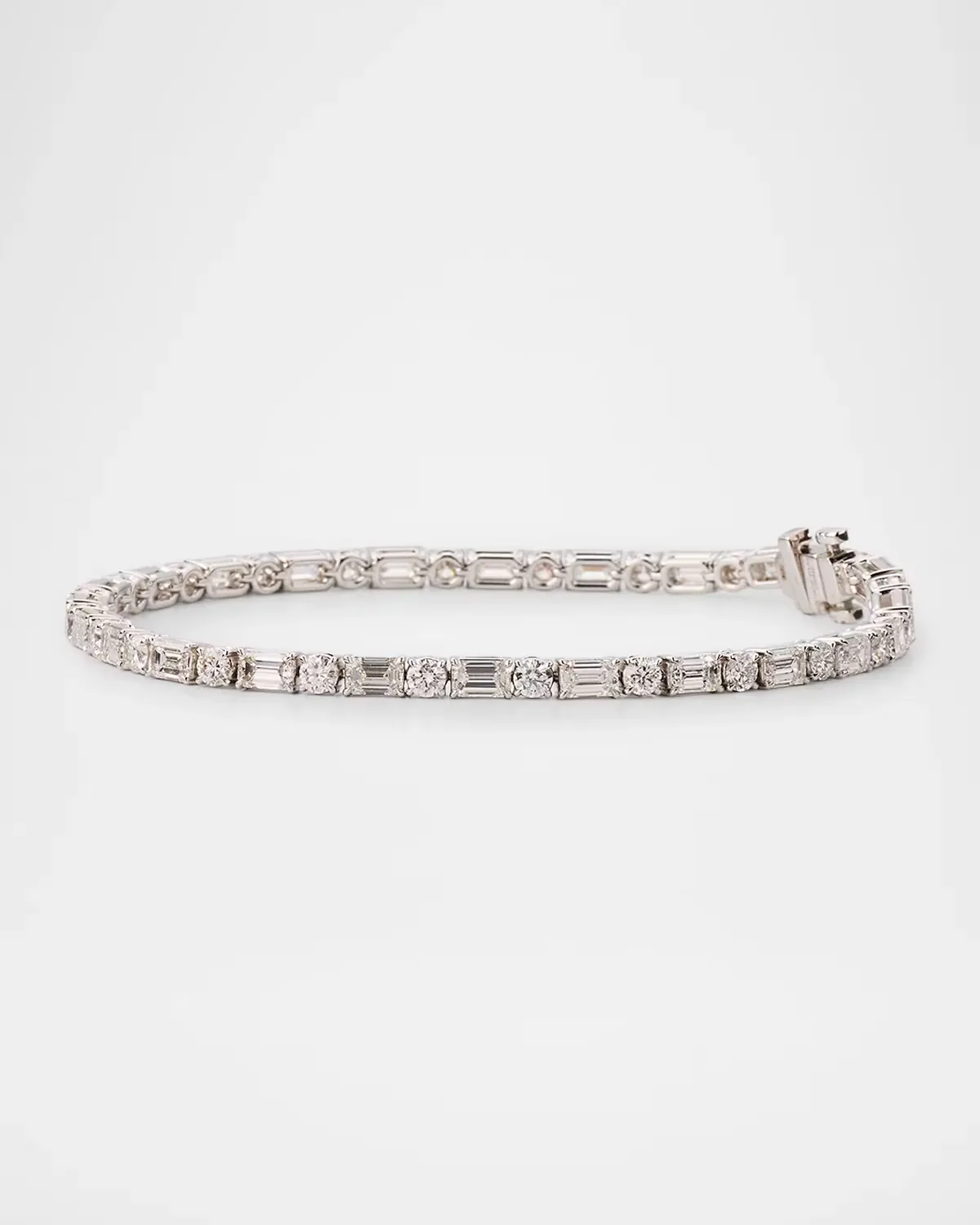 18K White Gold & 7.00 TCW Diamond Tennis Bracelet by Neiman Marcus