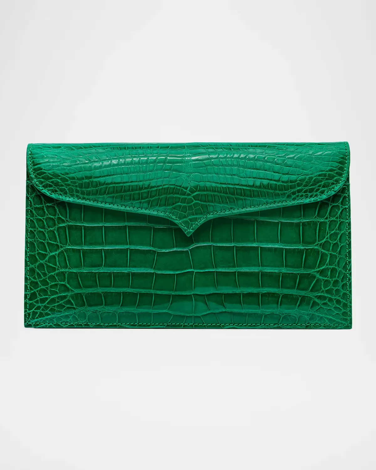 Capri Alligator Leather Clutch Bag by Lana