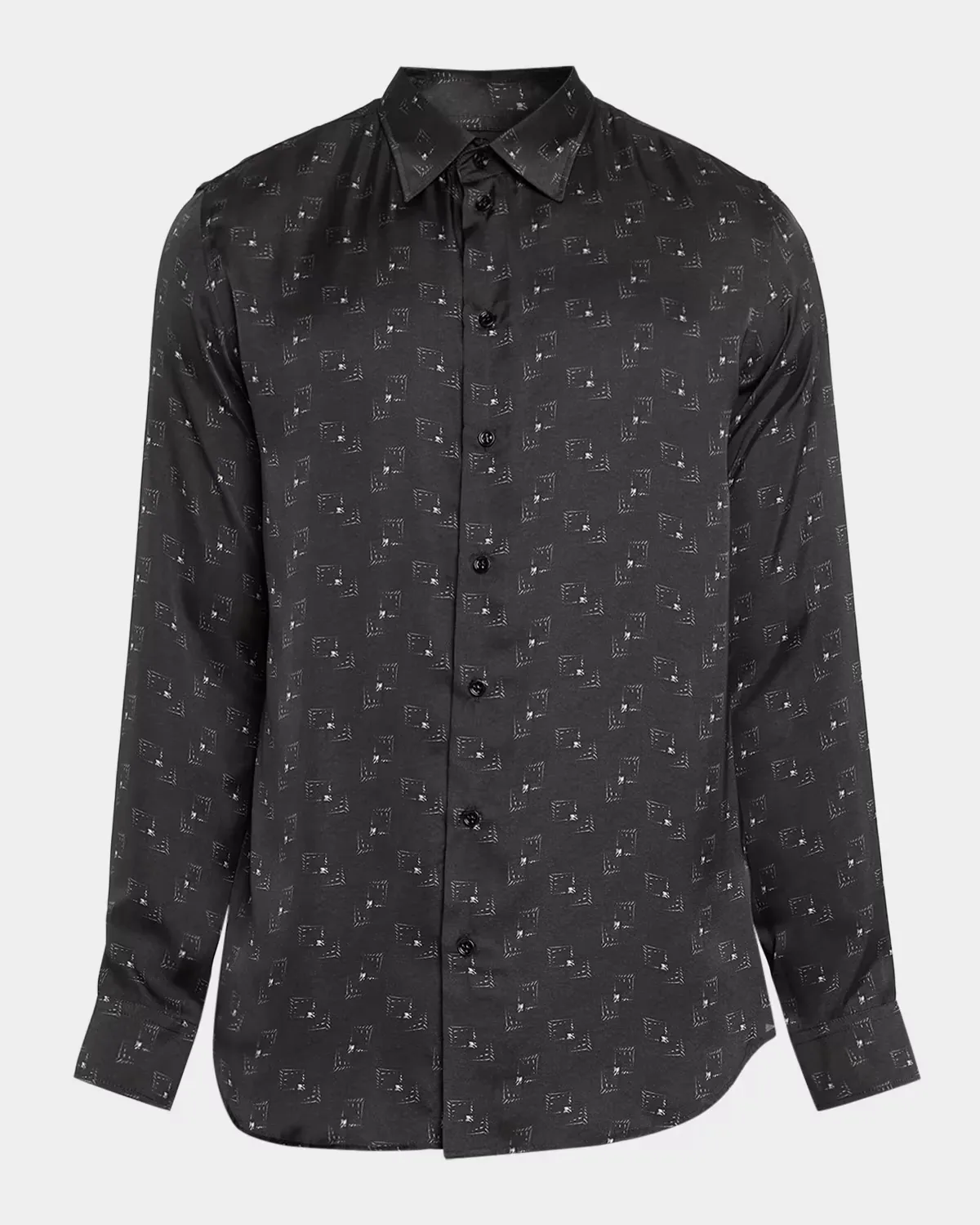 Overlapping Square Button-Front Shirt