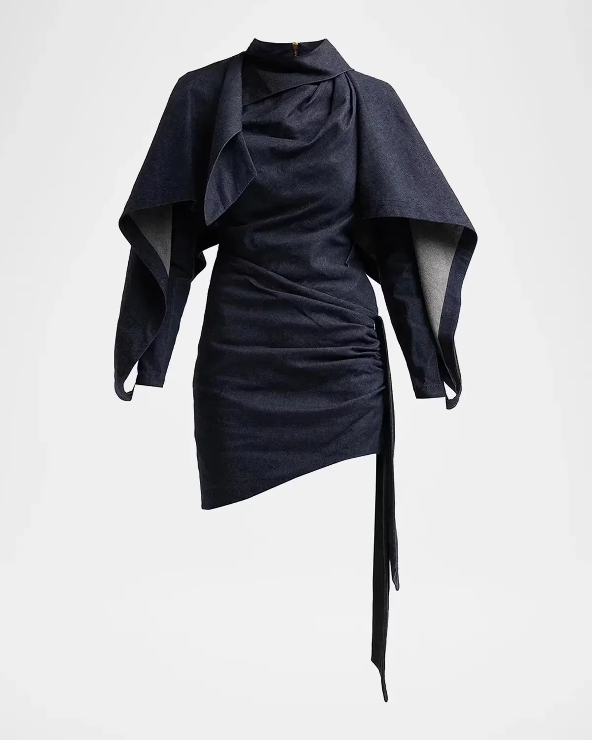 Valiant Draped Denim Mini Dress by Zimmermann