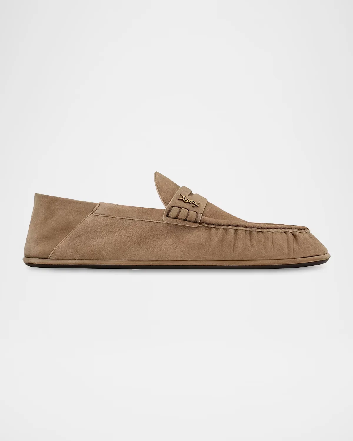 Le Loafers Suede Foldable Loafers by Saint Laurent