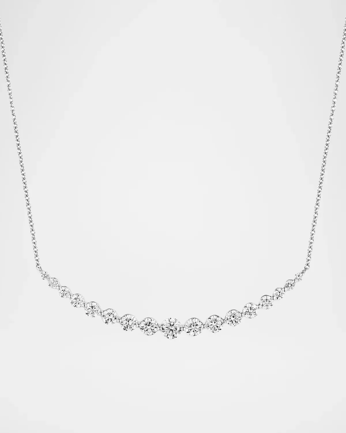 18K White Gold & 1.90 TCW Diamond Bar Pendant Necklace by Neiman Marcus