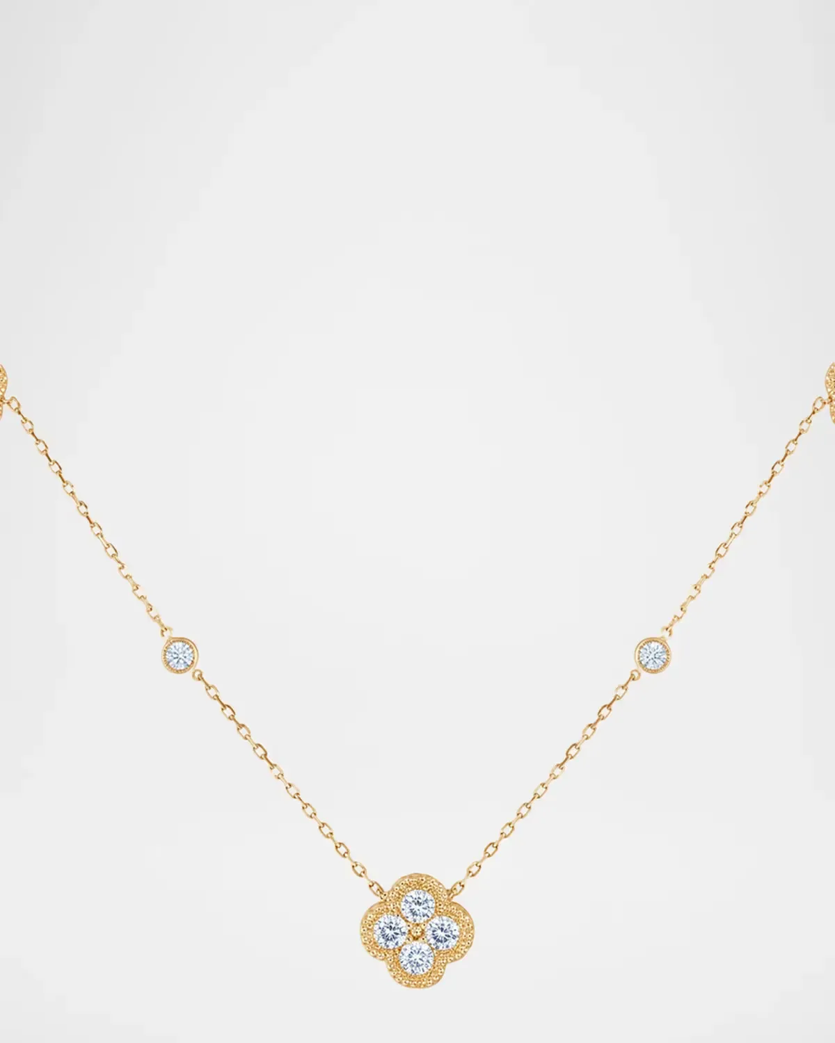 18K Yellow Gold Diamond Quad Pendant Necklace, 3.0tcw by Neiman Marcus
