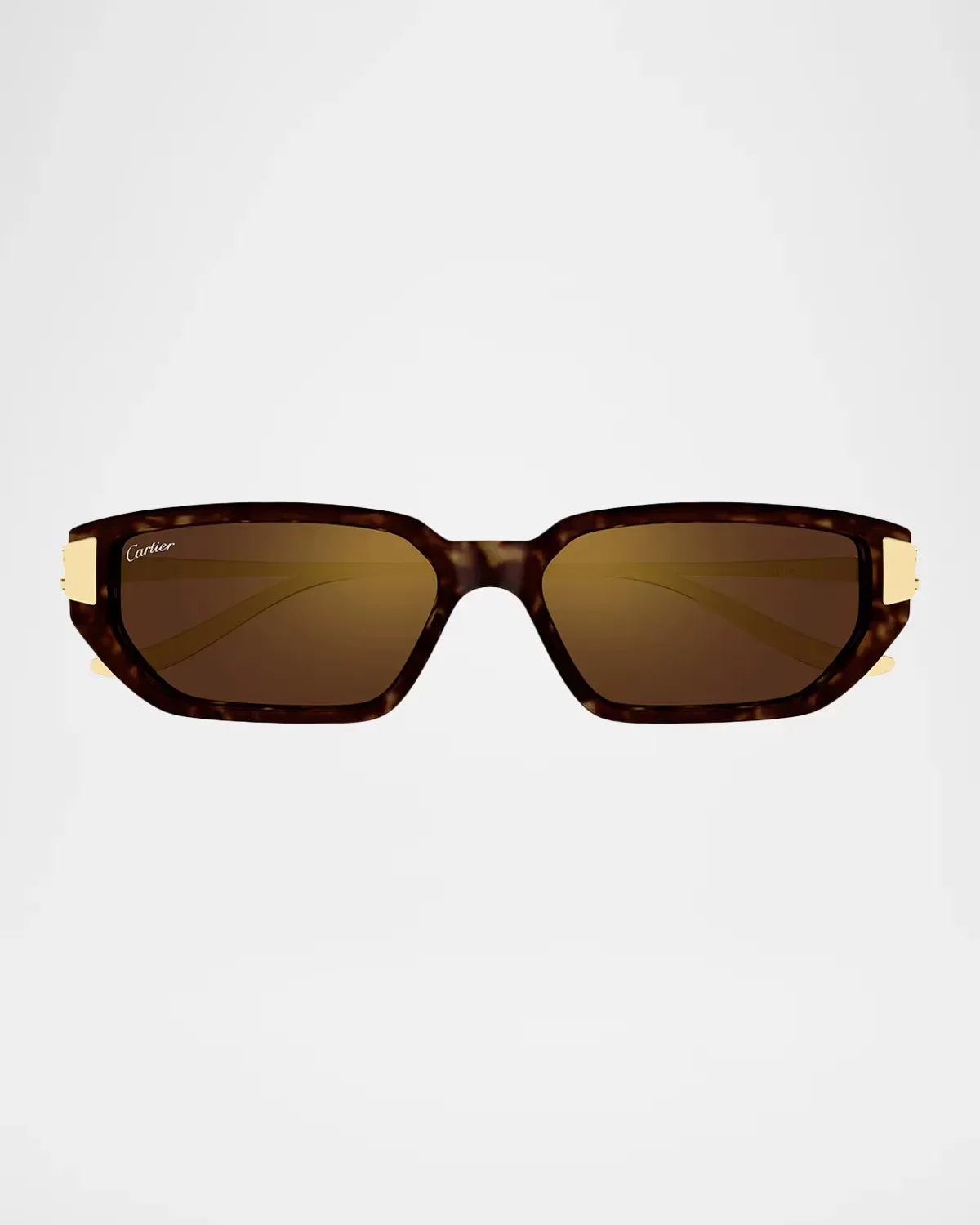 Panthre De Cartier 54MM Panthre Classic 24 Carat Gold-Plated Metal Rectangular Sunglasses by Cartier's