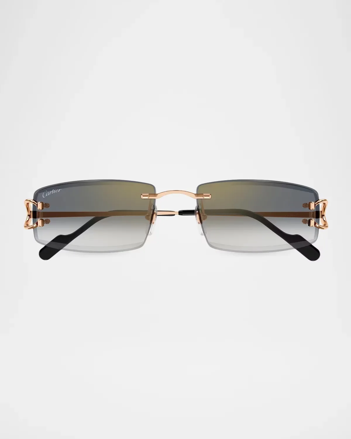 Motifs De Cartier 56MM Dcor C Classique Rose Gold-Plated Rectangular Sunglasses by Cartier's
