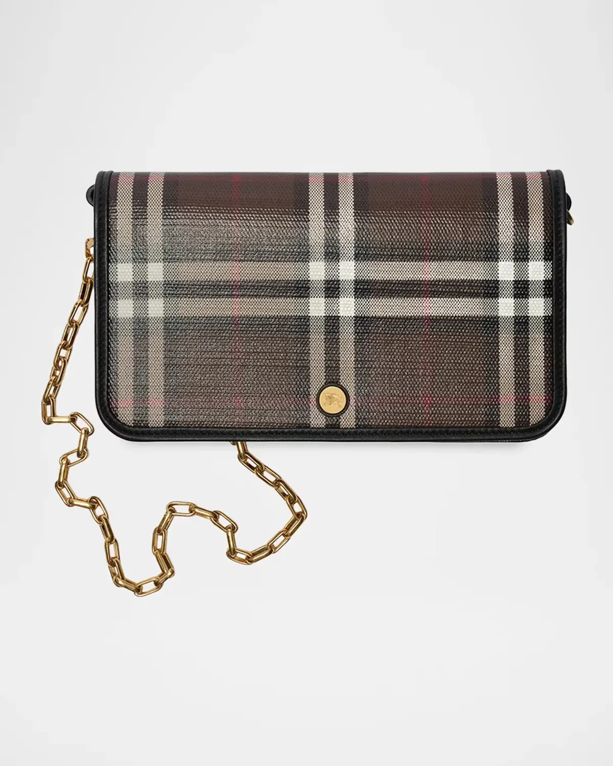 Check Chain Strap Wallet by Burberry