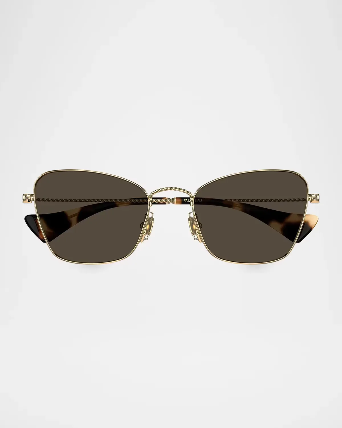 VLogo 52MM Torchon Cat-Eye Metal Sunglasses by Valentino Garavani
