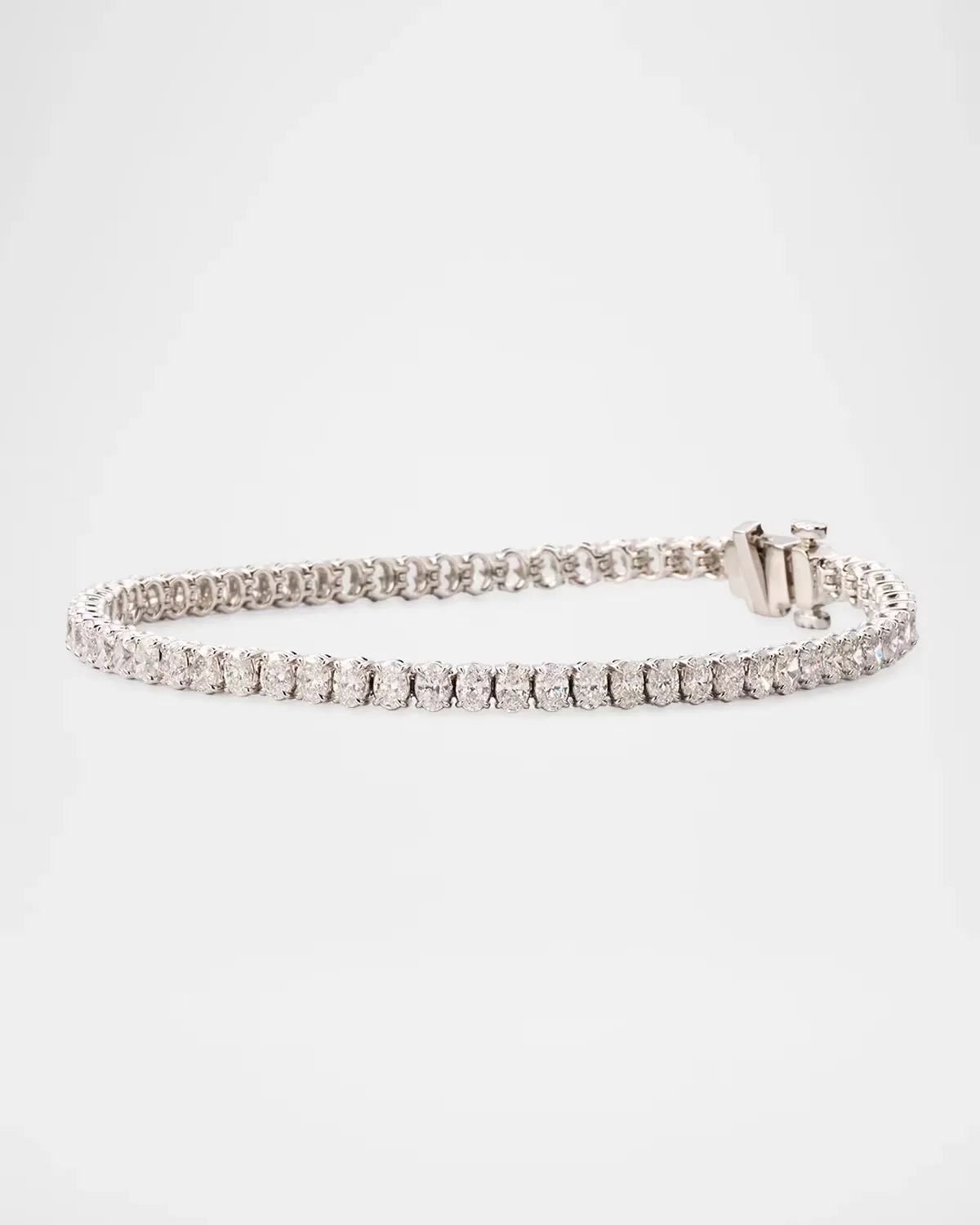 18K White Gold & 6.40 TCW Diamond Tennis Bracelet by Neiman Marcus