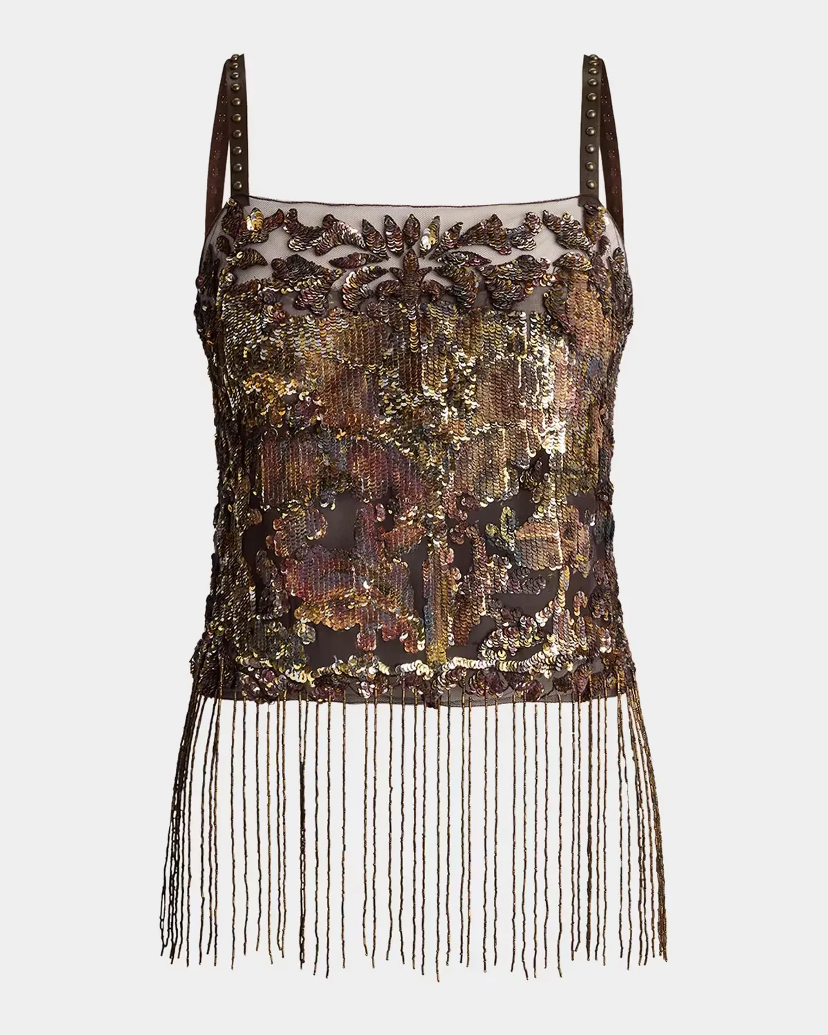 Sonara Fringe-Trim Embellished Top by Ralph Lauren