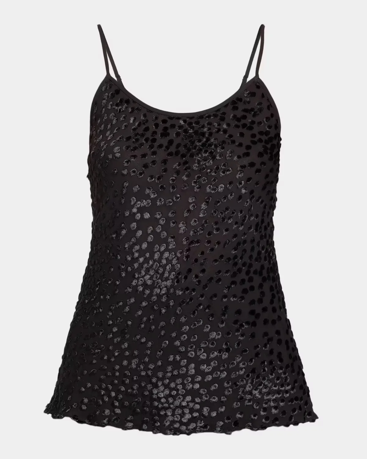 Drew Flocked Leopard-Print Tank Top