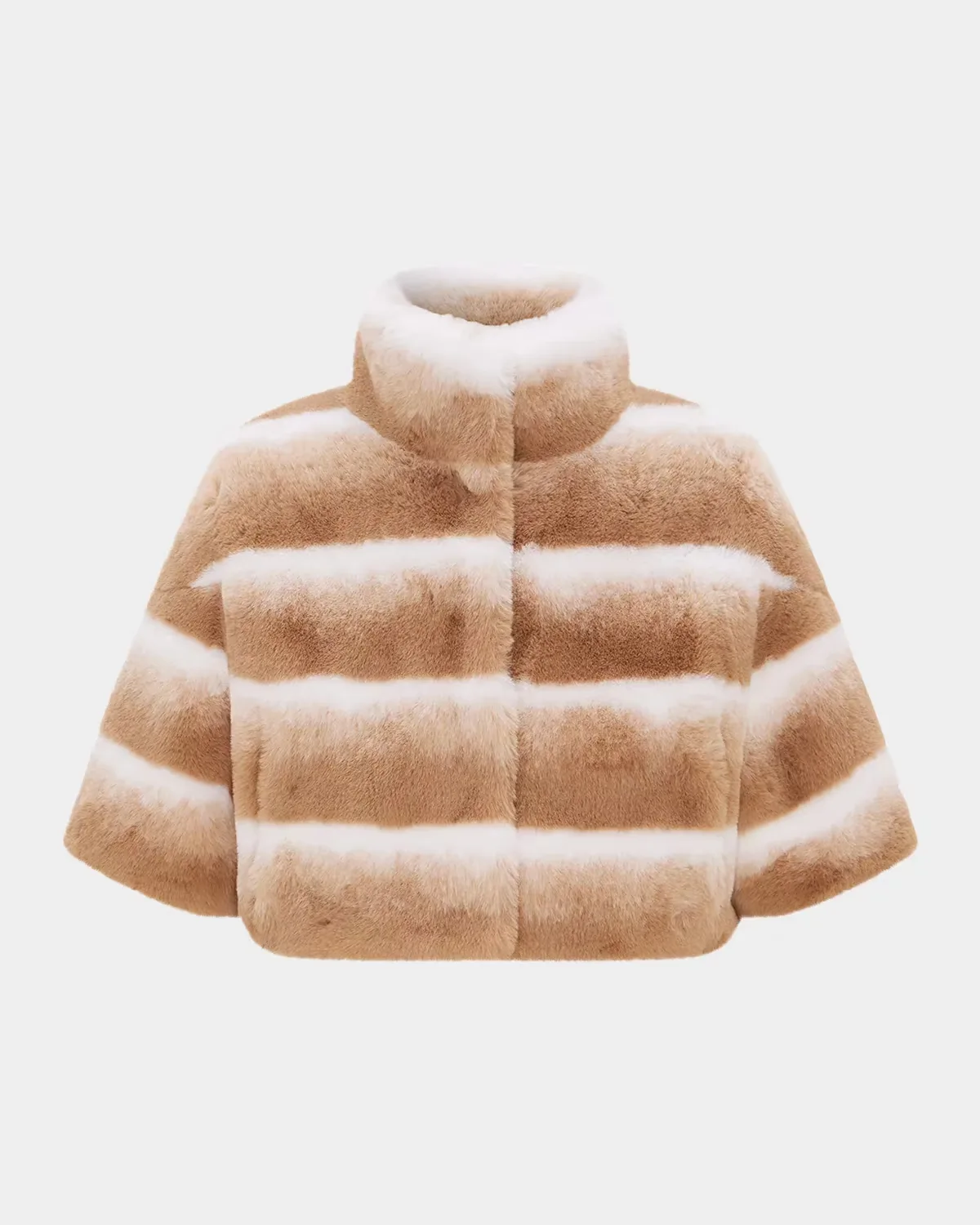 Faux Fur Chinchilla Bolero with Short Sleeves by Gorski
