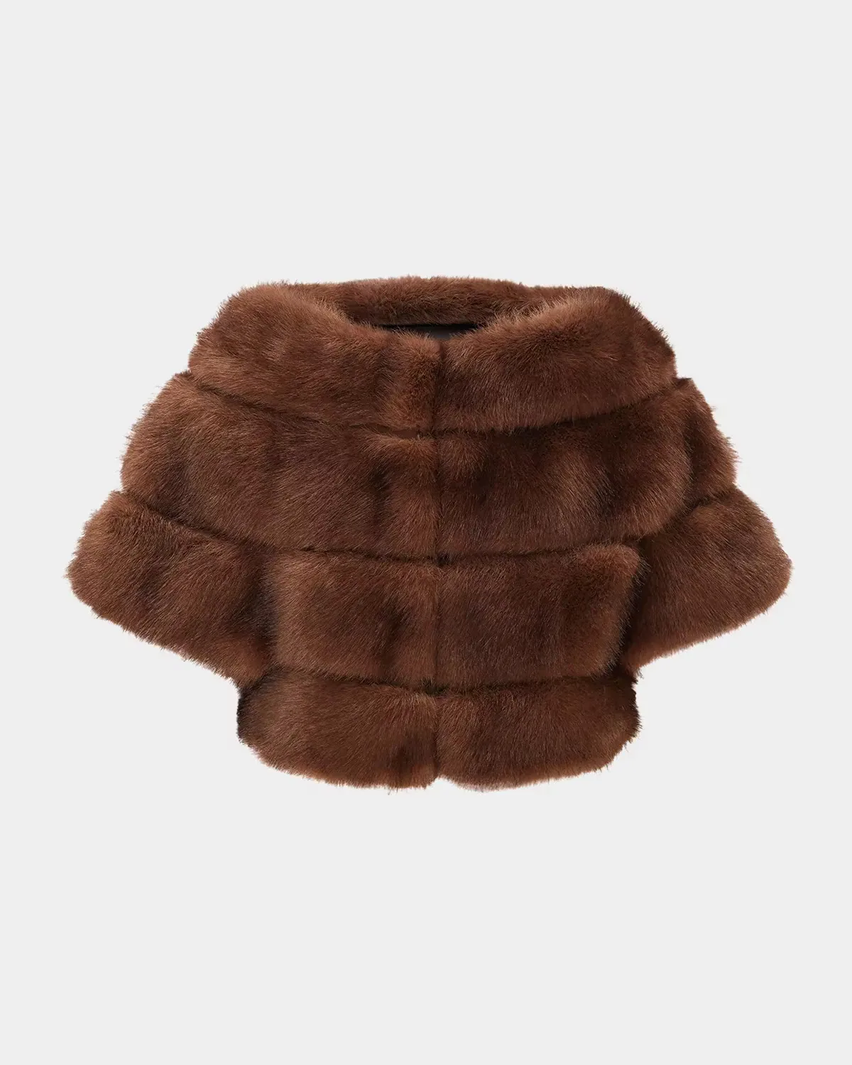Faux-Fur Chinchilla Bolero with Short Sleeves by Gorski