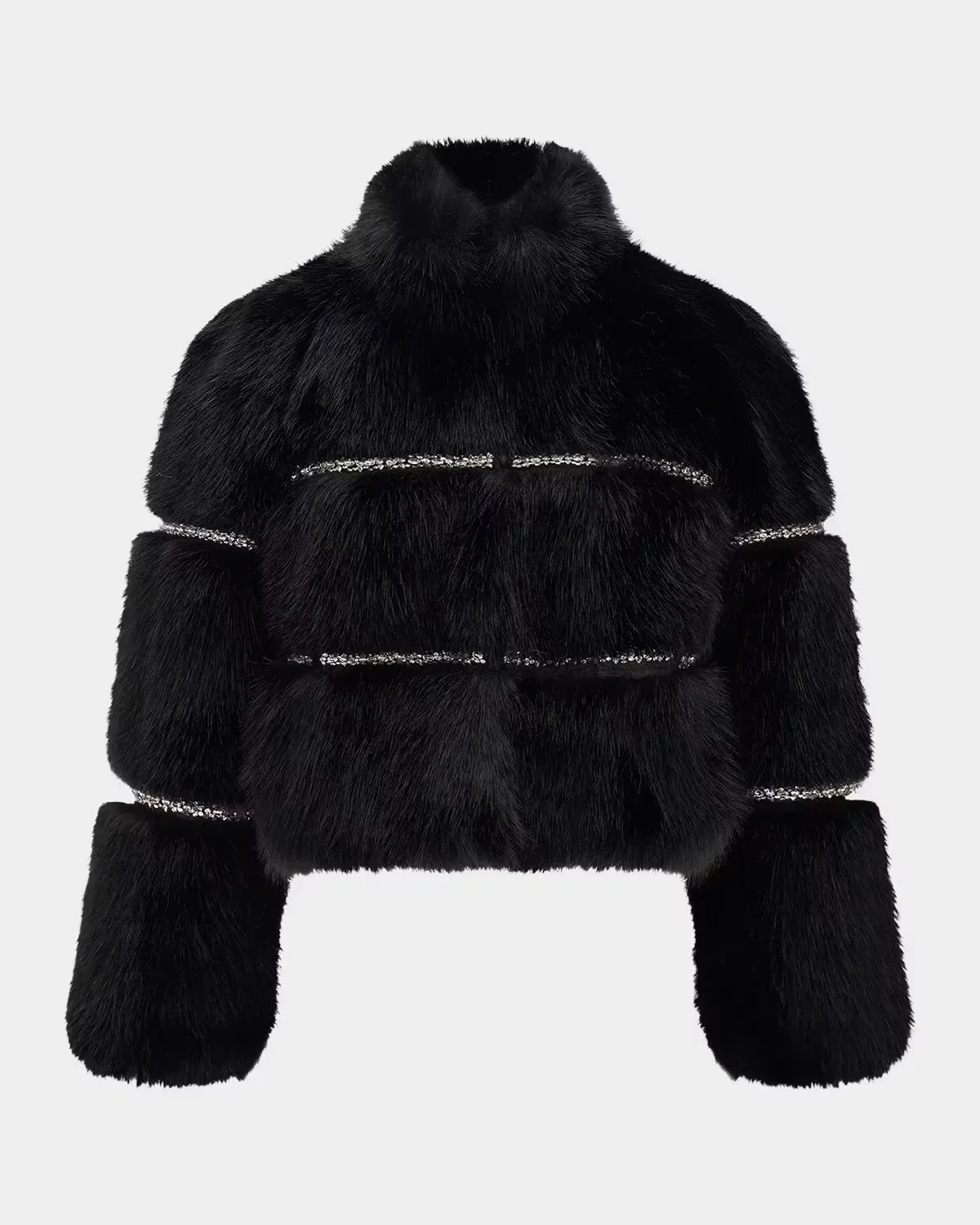 Faux-Fur Fox Rhinestoned Jacket by Gorski