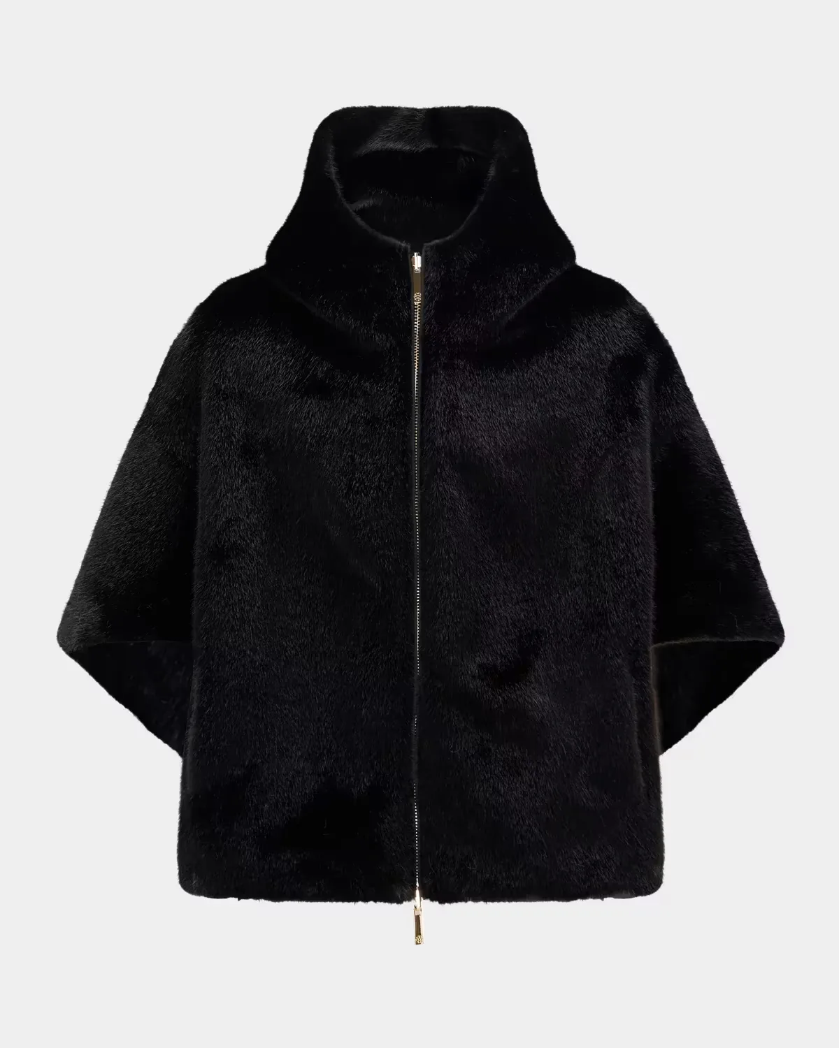 Faux-Fur Mink Short-Sleeve Hooded Jacket by Gorski